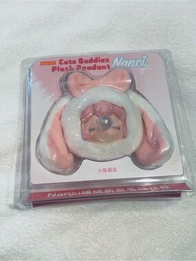 Rolife Nanci Cute Buddies Plush Pendant - Pink & White Bunny